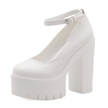 High-heeled shoes sexy thick heels platform pumps Black White
